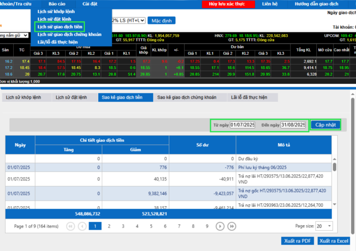 Hướng dẫn sử dụng webtrading (Strade)
