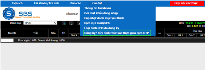 Hướng dẫn sử dụng webtrading (Strade)