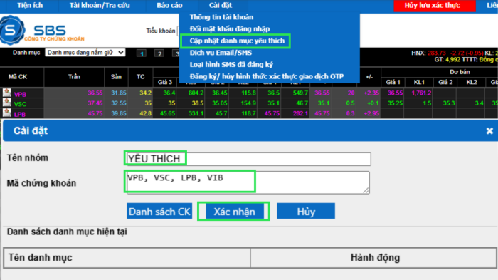 Hướng dẫn sử dụng webtrading (Strade)