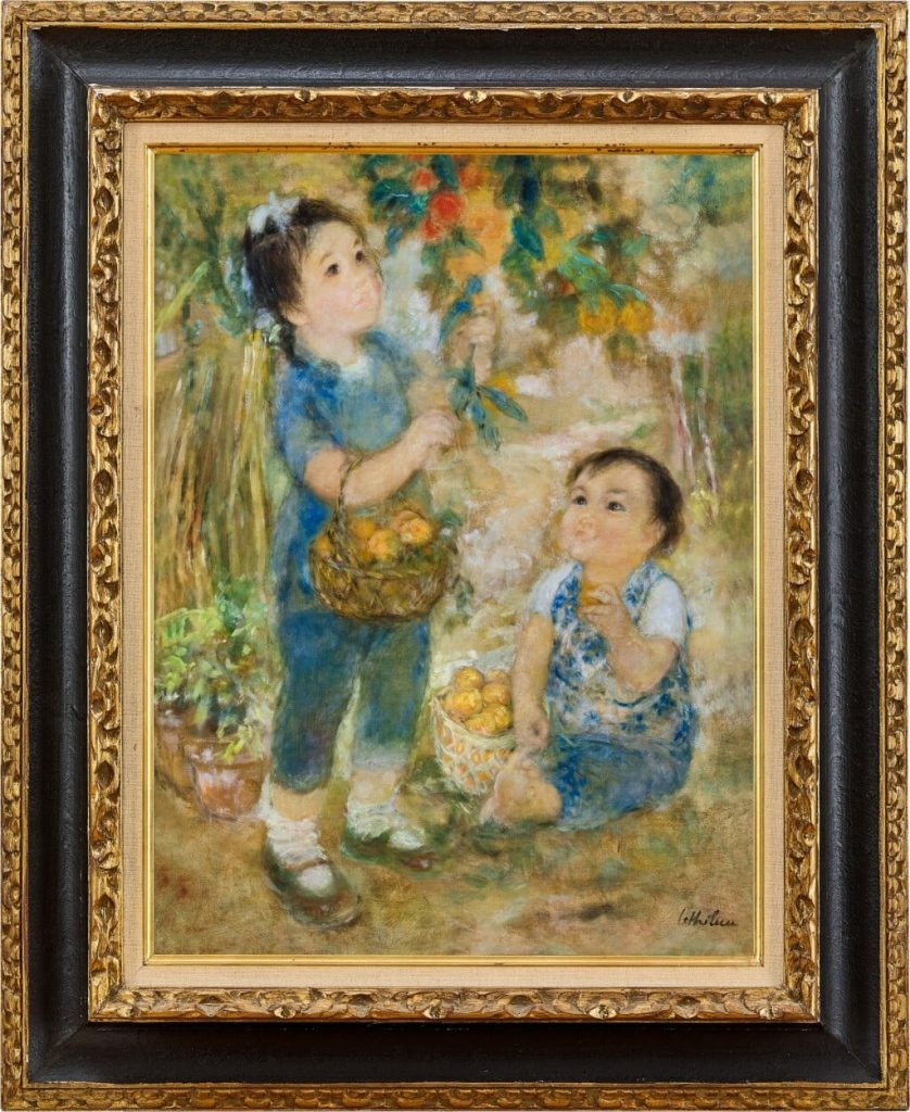 ‘TWO CHILDREN IN THE GARDEN’ AN EMOTIONAL WORK OF LE THI LUU (1911-1988)