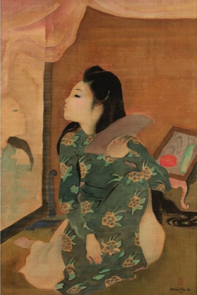 ‘GIRL LOOKING IN THE MIRROR’ OF TRAN VAN THO (1917 – 2004)