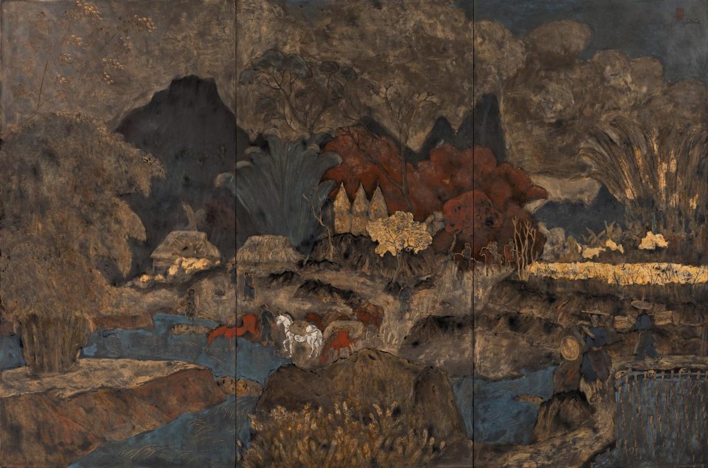 ABOUT THE LACQUER PAINTING ‘BẢN NẬM NÀ’ OF ARTIST VĂN BÌNH (1917-2004)