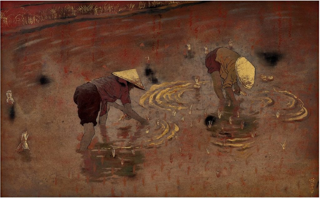 A VALUABLE LACQUER PAINTING OF PHẠM HẬU (1903-1995) AT SOTHEBY’S HONGKONG