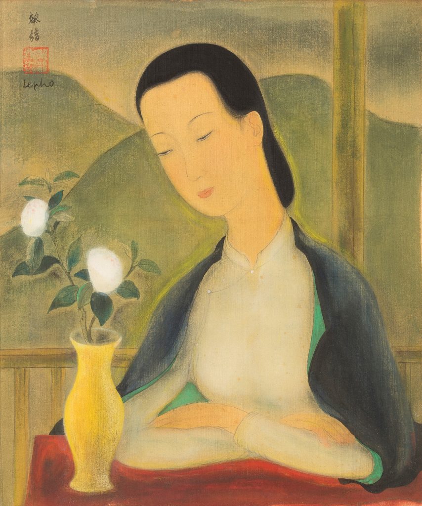 THE SILK PAINTING ‘MÉDITATION’ OF LÊ PHỔ AT AGUTTES’ AUCTION — ASIAN PAINTERS, MAJOR WORKS — MARCH 6