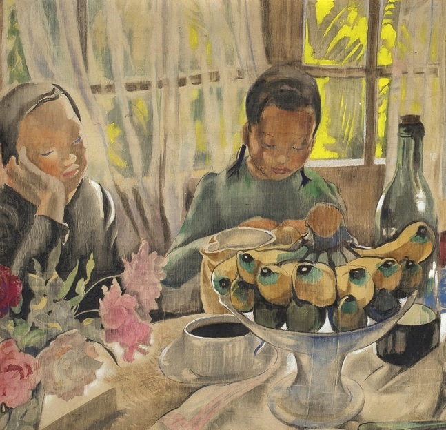 INTERESTING FACTS ABOUT THE SILK PAINTING ‘LE GOÛTER’ OF ALIX AYMÉ