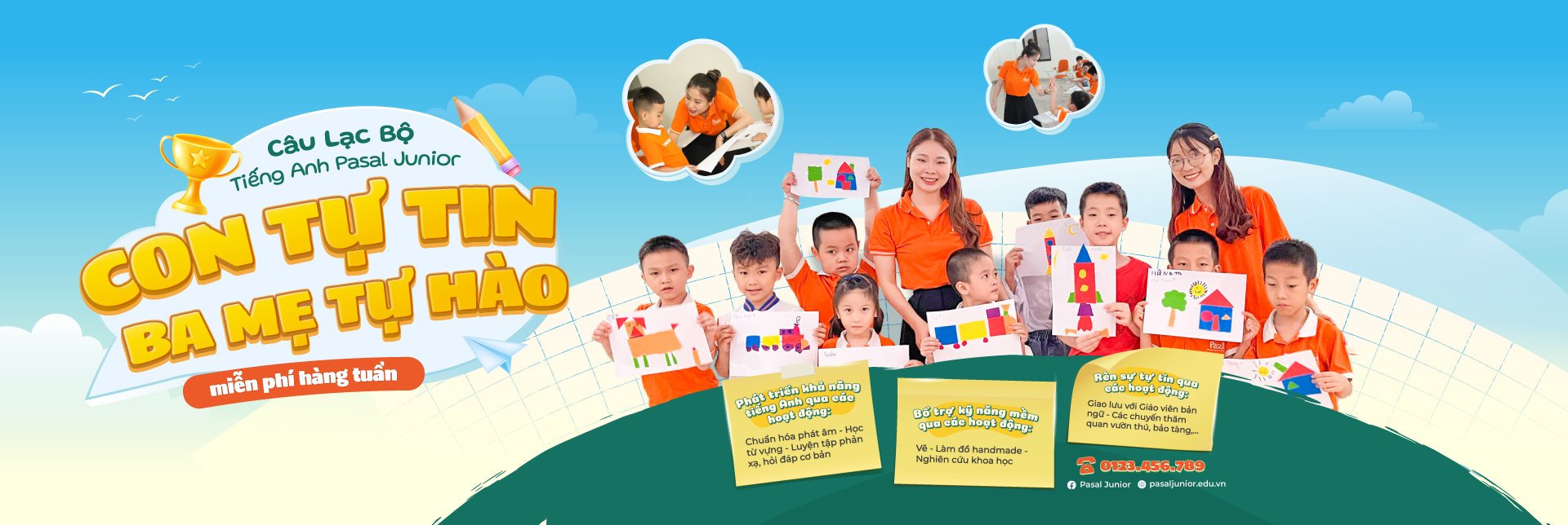 Câu lạc bộ tiếng Anh Pasal Junior - Môi trường học miễn phí uy tín