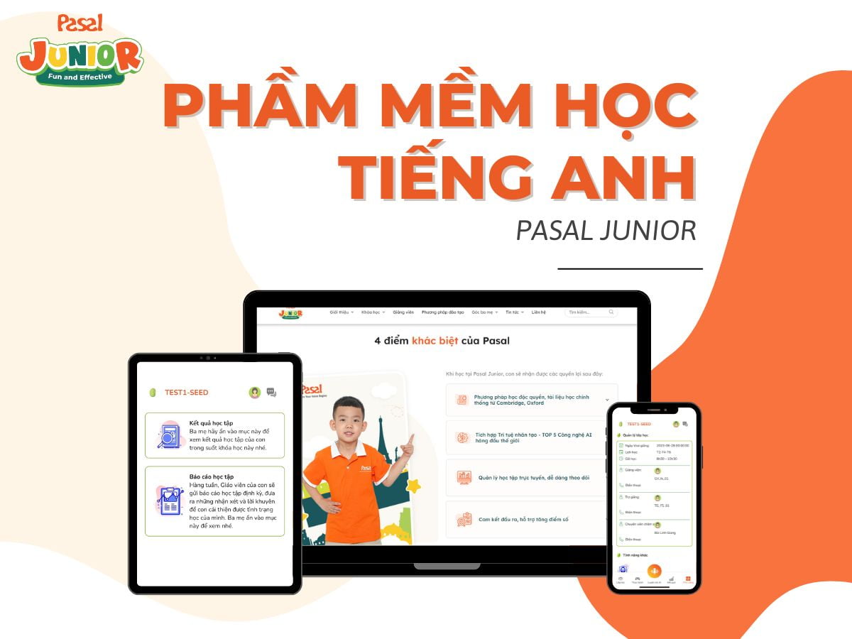 Phần mềm học tiếng Anh trẻ em Pasal Junior