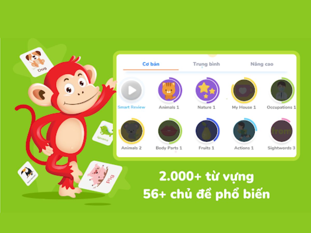 Phần mềm học tiếng Anh Monkey Junior