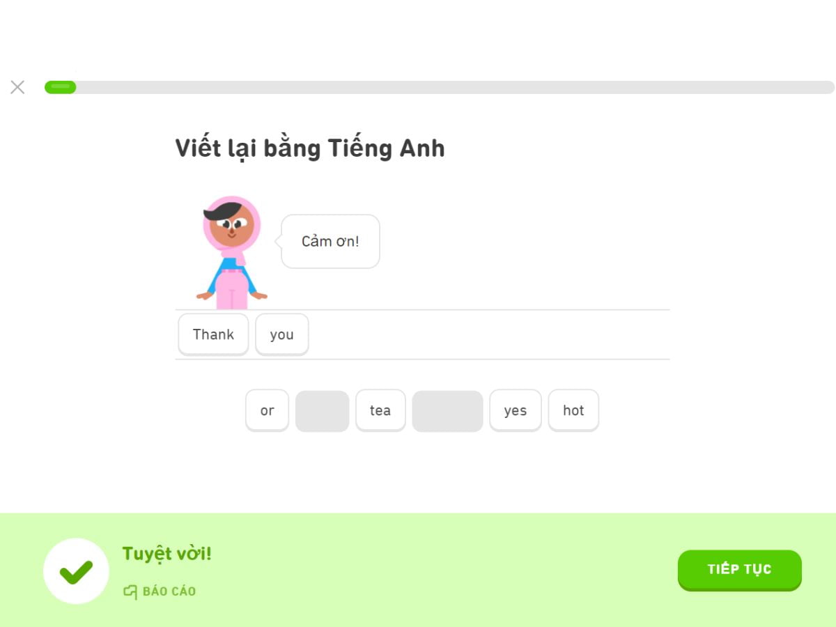 Duolingo là một trang web học tiếng Anh miễn phí cho trẻ em rất phổ biến trong cộng đồng học tiếng Anh trực tuyến