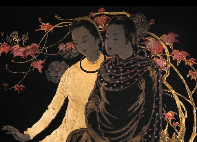 ‘TWO LADIES WEARING ÁO DÀI’, A RARE PAINTING OF ARTIST NGUYỄN KHANG (1912-1989)