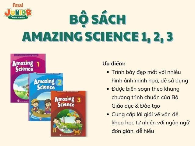 Sách tiếng Anh cho trẻ em về khoa học - Amazing Science 1, 2, 3