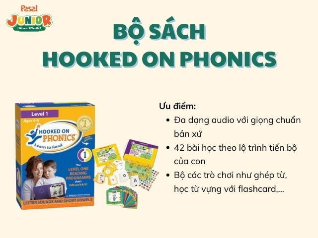 Sách Hooked on Phonics luyện âm thanh cho con 