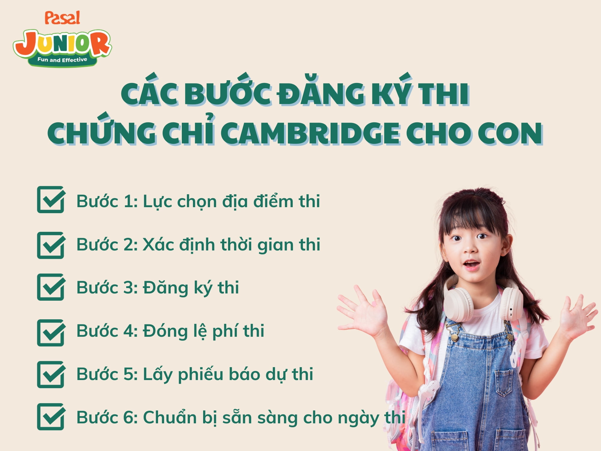 Các bước đăng ký thi Cambridge cho con