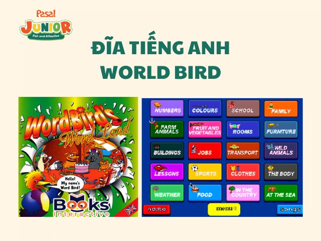 Bộ đĩa tiếng Anh World Bird giúp bé học các từ đơn giản