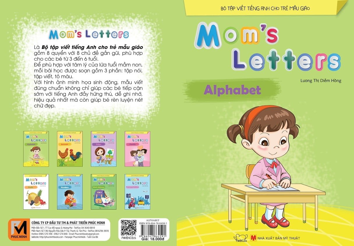 Sách tập viết tiếng Anh cho bé “Mom’s Letters” 
