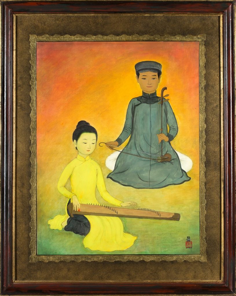 “ĐÀN TRANH – ĐÀN CÒ”, AN ARTWORK OF PAINTER MAI TRUNG THỨ