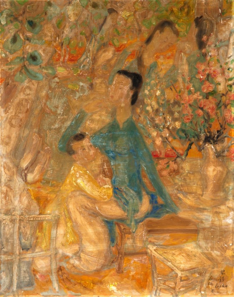 THE ARTWORK “A MOTHER AND HER CHILD IN THE GARDEN” OF LÊ PHỔ