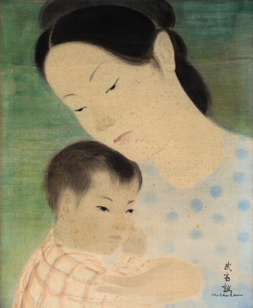 THE WORK “MOTHER AND CHILD” BY VŨ CAO ĐÀM IN THE AUCTION ASIAN PAINTERS [43] AT AGUTTES