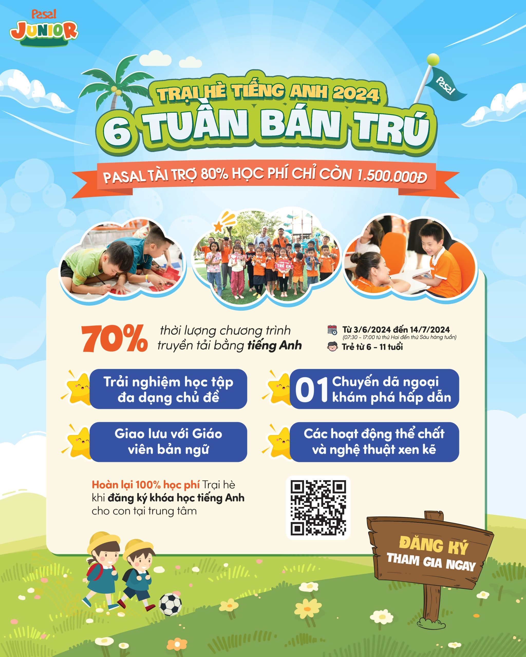 Tham gia trại hè Pasal Junior 2024 để các con có cơ hội phát triển bản thân vượt trội