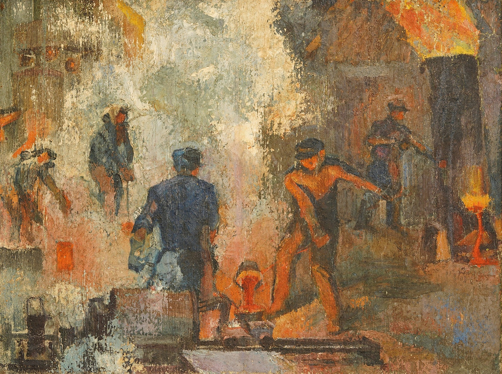 HỌA SĨ NGUYỄN VĂN TỴ (1917-1992) VÀ TÁC PHẨM “PHÂN XƯỞNG ĐÚC”, 1967