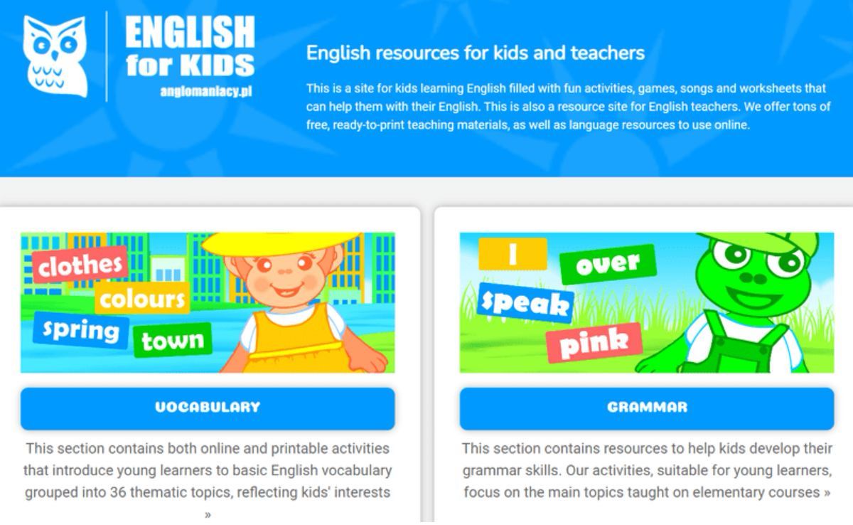 English For Kids giúp bé phát triển kỹ năng nghe và nói