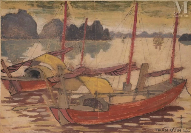  “BẾN THUYỀN HẠ LONG”, MỘT TÁC PHẨM CỦA HỌA SĨ TRẦN BÌNH LỘC (1914-1941)